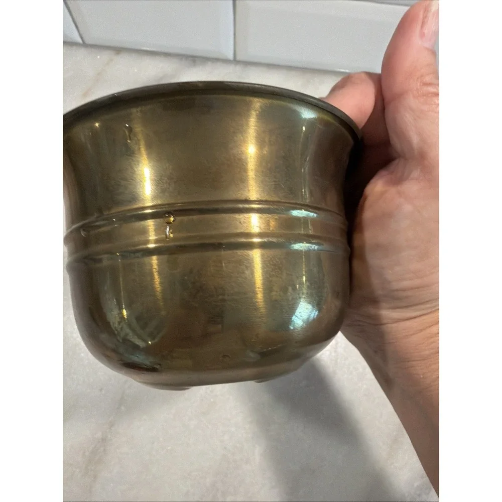 Vintage Brass Pot Made In Korea For FTD Floral 1979